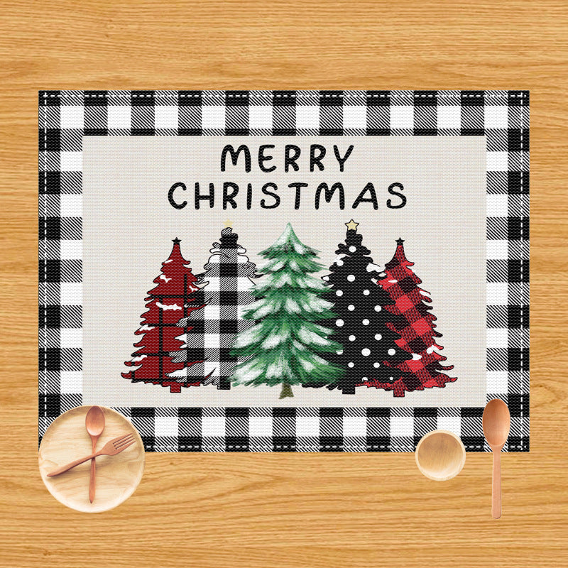 New Christmas dining mat table decoration anti fouling and heat-insulating Western style mat