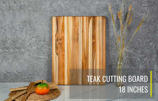 Teak Cutting Board Natural + Solid Wood + 5 Pieces 18 INCH, Pack of 5 Pieces