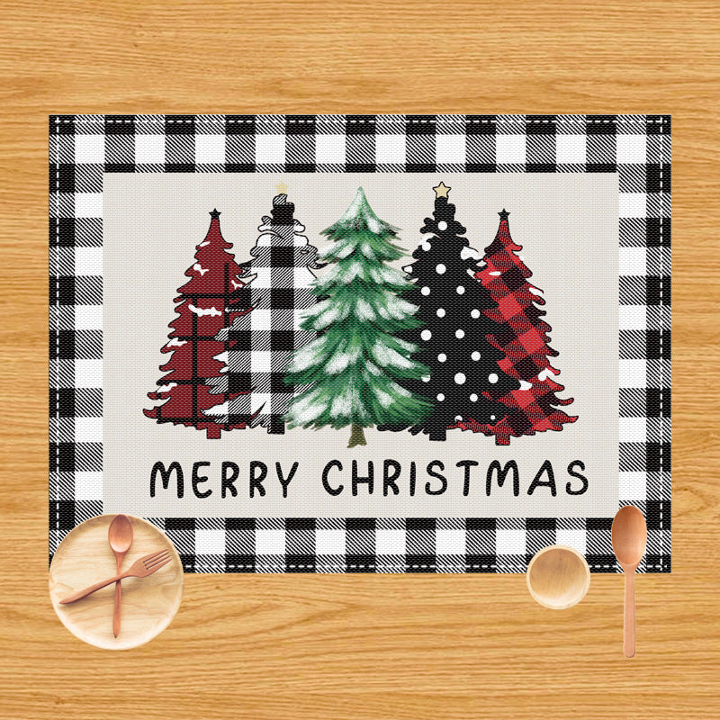 New Christmas dining mat table decoration anti fouling and heat-insulating Western style mat