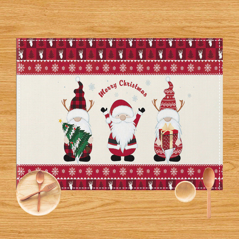 New Christmas dining mat table decoration anti fouling and heat-insulating Western style mat