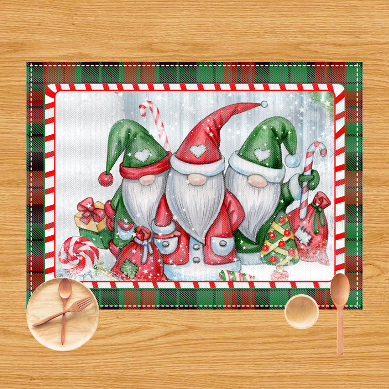 New Christmas dining mat table decoration anti fouling and heat-insulating Western style mat