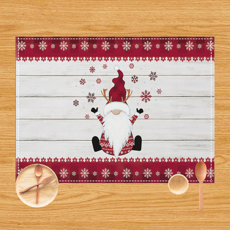 New Christmas dining mat table decoration anti fouling and heat-insulating Western style mat