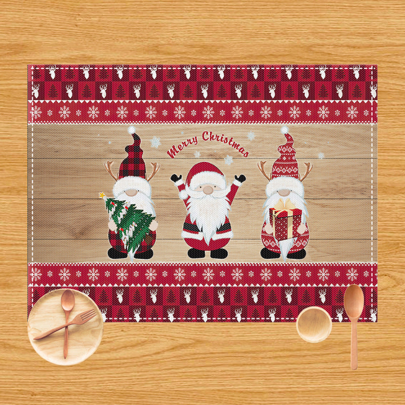 New Christmas dining mat table decoration anti fouling and heat-insulating Western style mat