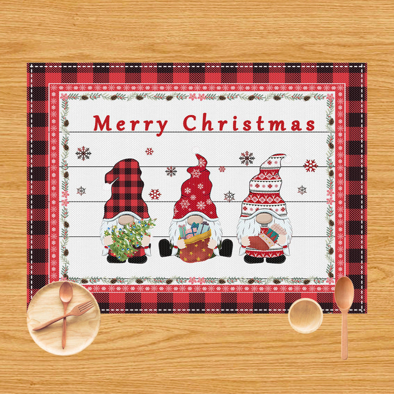 New Christmas dining mat table decoration anti fouling and heat-insulating Western style mat