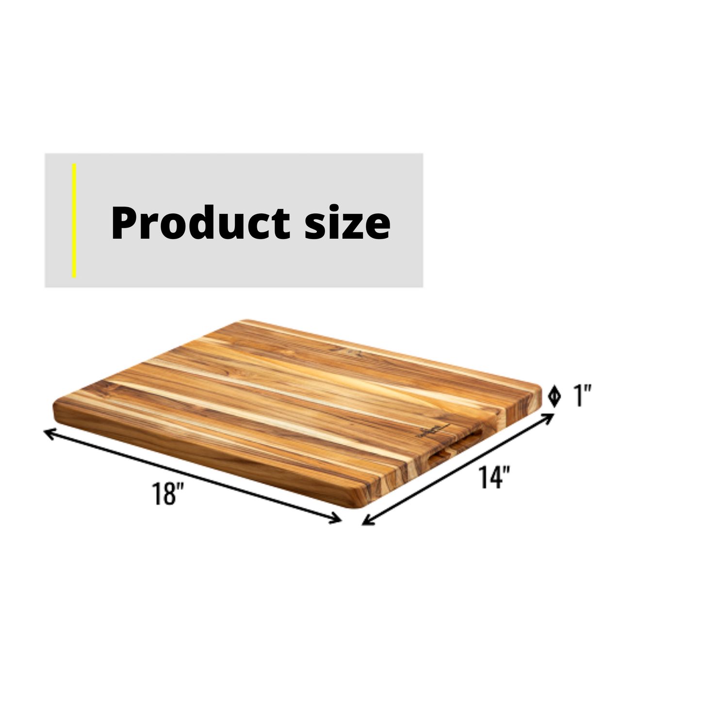 Teak Cutting Board Natural + Solid Wood + 5 Pieces 18 INCH, Pack of 5 Pieces